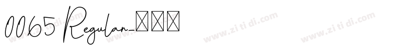 0065 Regular字体转换